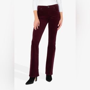 NEW! Nordstrom Kut from the Kloth Karen Boot Corduroy Pants Burgundy Wine Sz 10